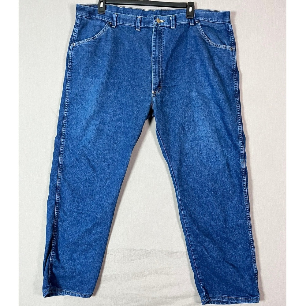 Wrangler Jeans 46x30 Regular Fit Denim Blue Workwear EUC